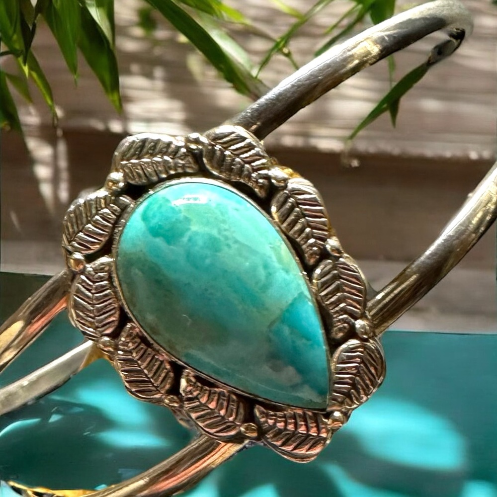 Blue Moon Turquoise Sterling Silver Cuff Bracelet